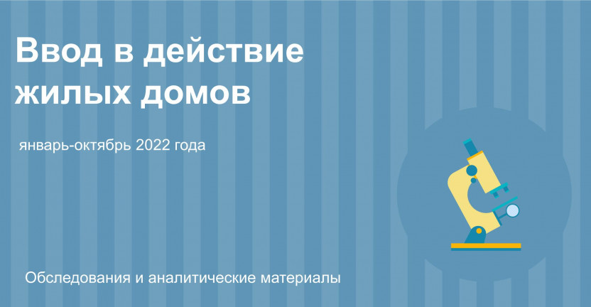 Ввод в действие жилых домов  в Ульяновской области в январе-октябре 2022 года